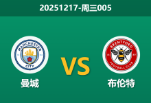 2025年12月17日 周三005 曼城vs布伦特前瞻:蓝月亮锋线火力全开,客场虫恐难阻挡冠军战车-足球赛事前瞻 | AI 智能分析 | 足球数据解读 - 球小智