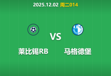 2025年12月2日 周二014 莱比锡RB vs 马格德堡:杯赛专家坐镇主场,进阶数据揭示“降维打击”能否如期上演?-足球赛事前瞻 | AI 智能分析 | 足球数据解读 - 球小智