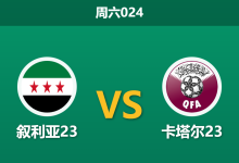 2026年1月10日 周六024 叙利亚23 vs 卡塔尔23赛前分析:首轮惨败后,谁能在这场“生死战”中完成救赎?-足球赛事前瞻 | AI 智能分析 | 足球数据解读 - 球小智