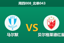 2026年1月22日 周四008_北单043 马尔默 vs 贝尔格莱德红星赛前分析:瑞典豪门提前出局,红星能否客场收割3分?-足球赛事前瞻 | AI 智能分析 | 足球数据解读 - 球小智