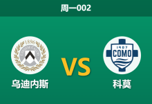 2026年4月6日 周一002 乌迪内斯 vs 科莫赛前分析:乌迪内斯头号射手停赛,科莫客场能否全取三分?-足球赛事前瞻 | AI 智能分析 | 足球数据解读 - 球小智